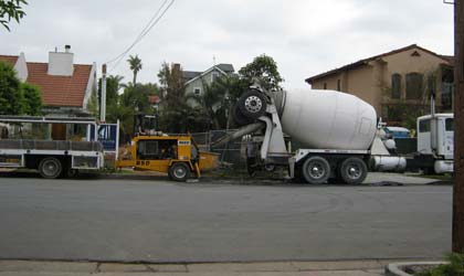 Concrete truck and pump